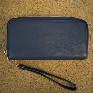 Navy Blue Wristlet Wallet